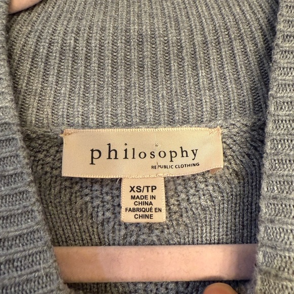 Philosophy Grey Knit Grey Sweater Size Xs - Picture 3 of 4